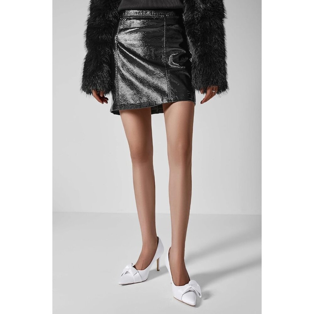 Women's Pumps Satin White Slingback Elasticated Strap Stylish Comfortable  Heel - Picture 2 of 6